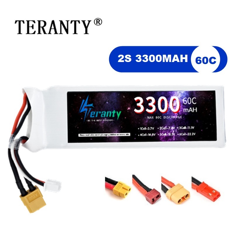 Drone Battery Adapter - Batteria LiPo 2S 7.4V 3300mAh 60C