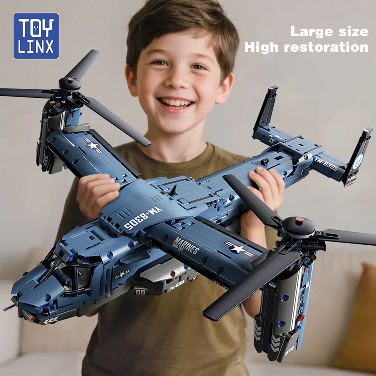Jjrc Drone X12 - Militare V-22 Osprey Tiltrotor Building Blocks