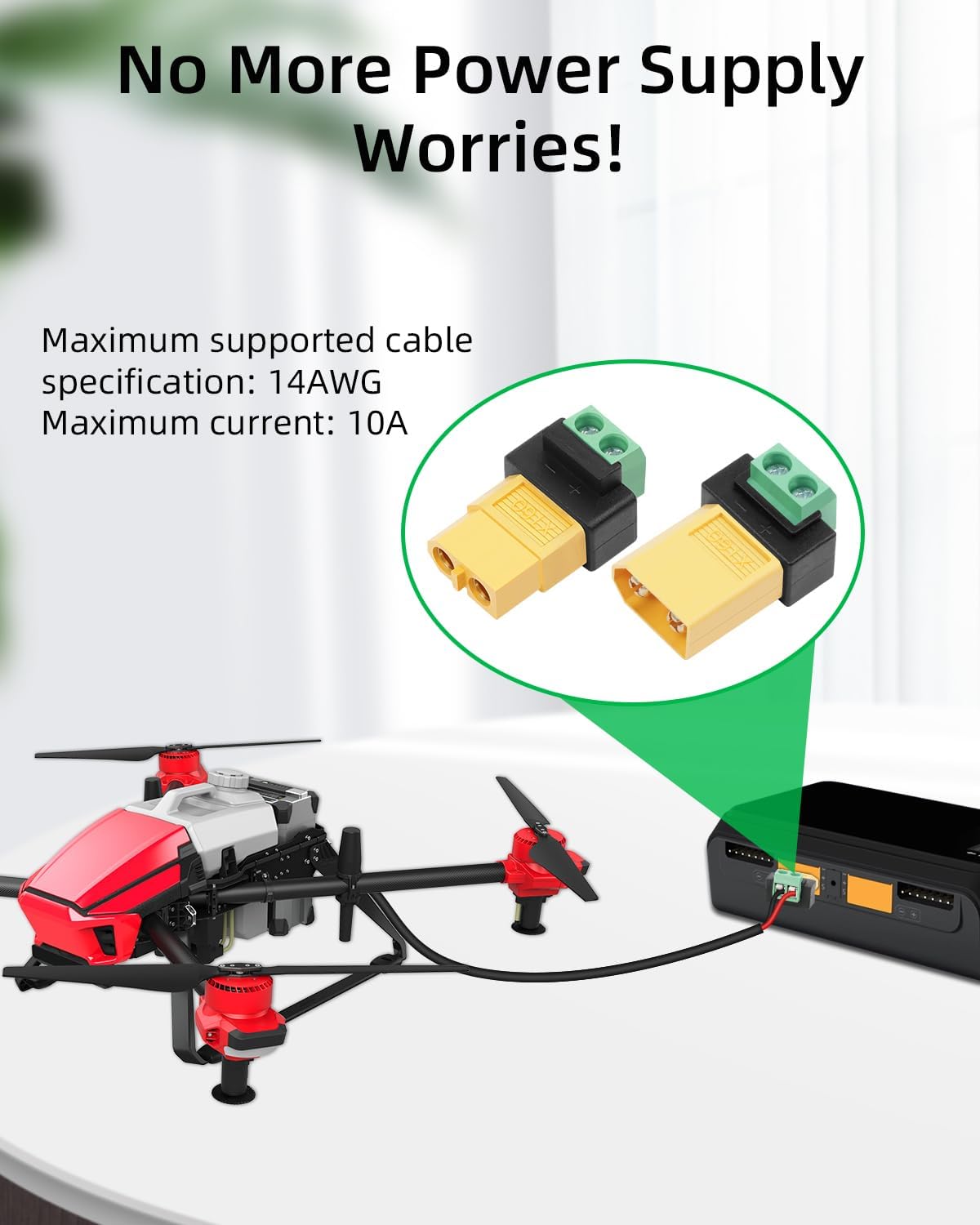 Drone Solar Charger - Adattatore di conversione XT60 a 2
